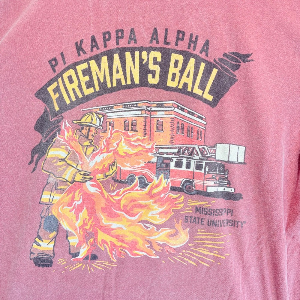 Pi Kappa Alpha Firemans Ball 2020 Mississippi State Comfort Colors L-S T-Shirt L